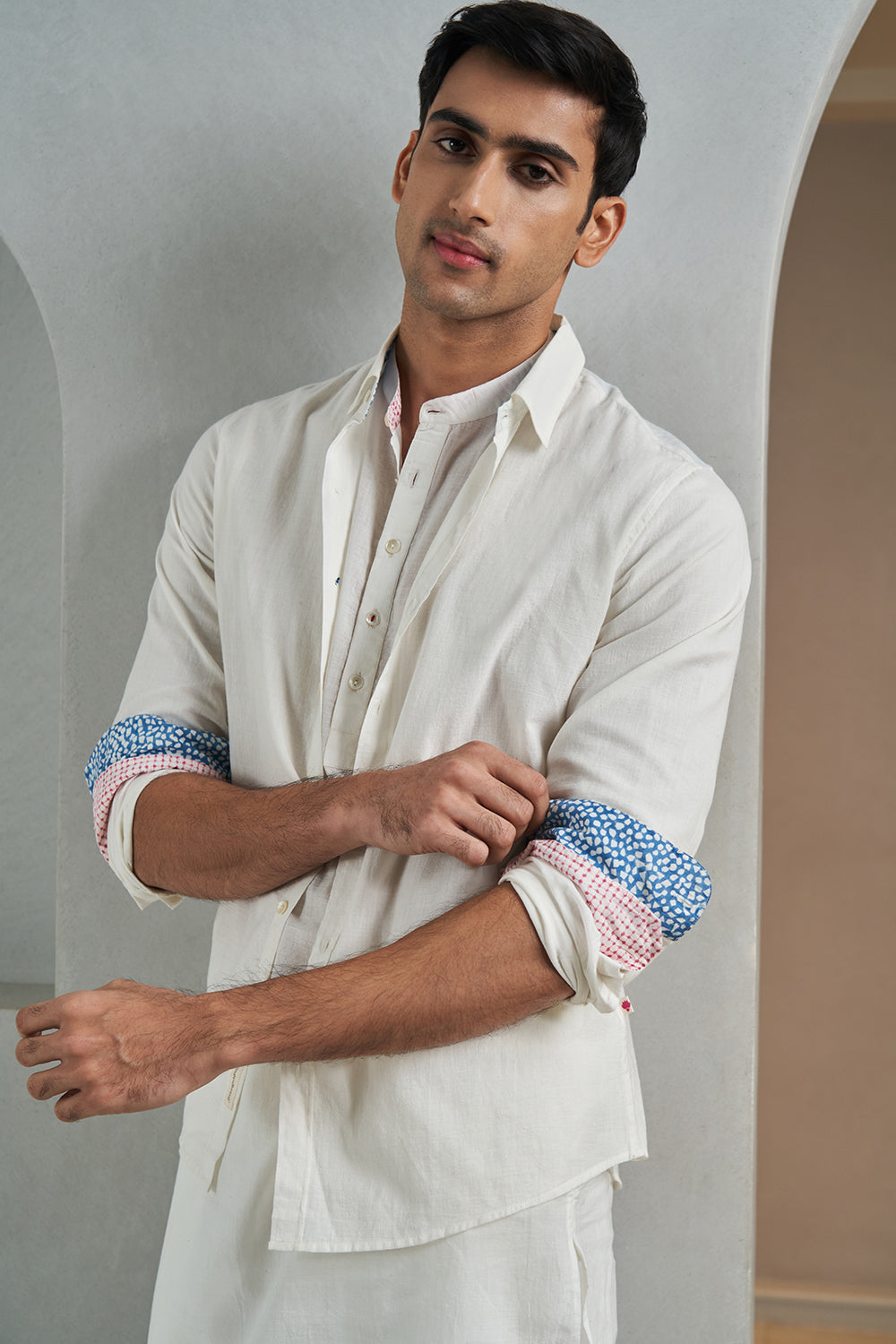 White Handloom muslin Men's Kurta